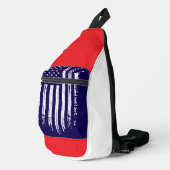Grunge Amerika Vlag Sling Bag (Rechterhoek)