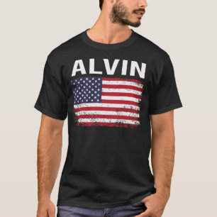 Grunge Amerikaanse vlag Alvin T-shirt