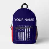 Grunge Amerikaanse Vlag  Bedrukte Rugzak (Voorkant)
