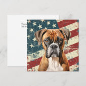 Grunge Amerikaanse Vlag Boxer Hond (Voorkant / Achterkant)