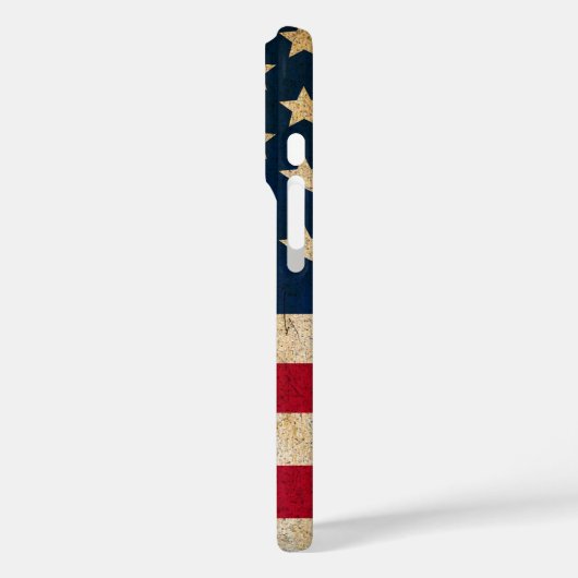 Grunge  Amerikaanse vlag Case-Mate iPhone Case (Achterkant / Links)