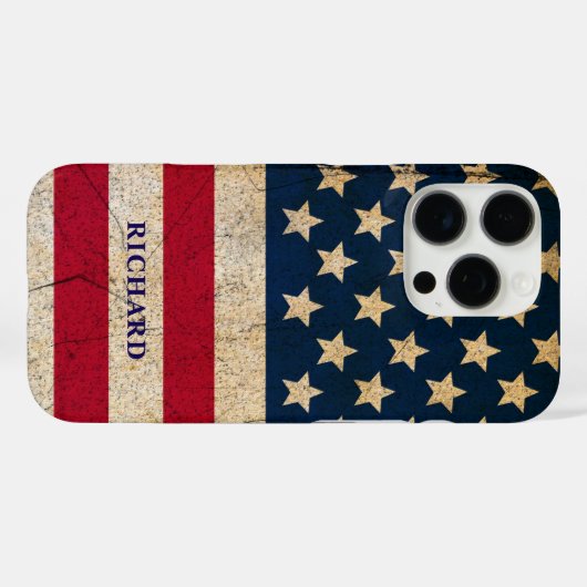 Grunge  Amerikaanse vlag Case-Mate iPhone Case (Achterkant (horizontaal))
