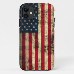 Grunge Amerikaanse Vlag iPhone 11 Hoesje