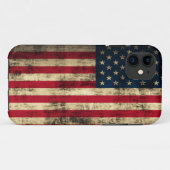 Grunge Amerikaanse Vlag Case-Mate iPhone Case (Achterkant (horizontaal))