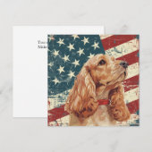 Grunge Amerikaanse Vlag Cocker Spaniel Hond (Voorkant / Achterkant)