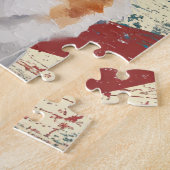 Grunge Amerikaanse Vlag Corgi Hond Legpuzzel (Zijkant)