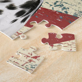Grunge Amerikaanse Vlag Dalmatische Hond Legpuzzel (Zijkant)