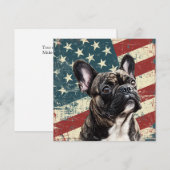 Grunge Amerikaanse Vlag Franse Bulldog (Voorkant / Achterkant)