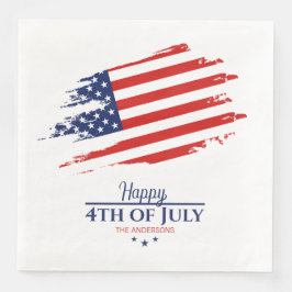 Grunge Amerikaanse Vlag Gelukkig 4 juli ID1104 Servet