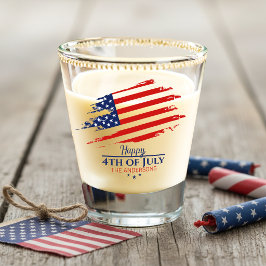 Grunge Amerikaanse Vlag Gelukkig 4 juli ID1104 Shot Glas