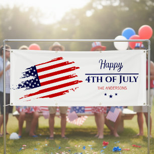 Grunge Amerikaanse Vlag Gelukkige 4 juli ID1104 Spandoek