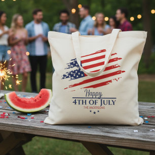Grunge Amerikaanse Vlag Gelukkige 4 juli ID1104 Tote Bag