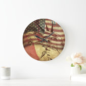 Grunge Amerikaanse vlag: gestructureerde achtergro Grote Klok (Huis)