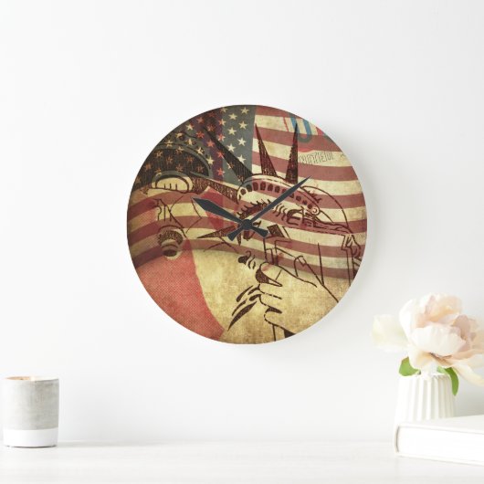 Grunge Amerikaanse vlag: gestructureerde achtergro Grote Klok (Huis)