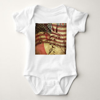 Grunge Amerikaanse vlag: gestructureerde achtergro Romper