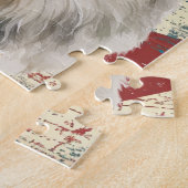Grunge Amerikaanse vlag Great Pyrenees hond Legpuzzel (Zijkant)