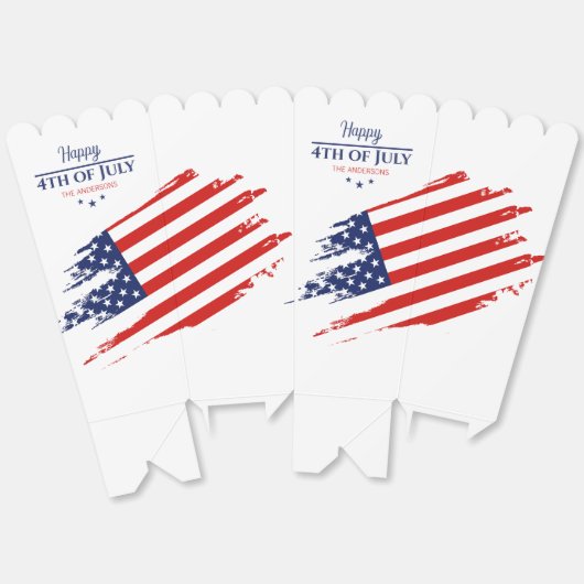 Grunge Amerikaanse vlag Happy 4th juli ID1104 Bedankdoosjes (Ongevouwen)