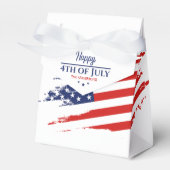 Grunge Amerikaanse vlag Happy 4th juli ID1104 Bedankdoosjes (Voorkant Zijde)