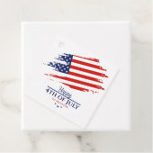 Grunge Amerikaanse vlag Happy 4th juli ID1104 Bedankjes Labels (In situ)