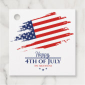 Grunge Amerikaanse vlag Happy 4th juli ID1104 Bedankjes Labels (Voorkant)