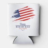 Grunge Amerikaanse vlag Happy 4th juli ID1104 Blikjeskoeler (Voorkant)