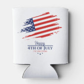 Grunge Amerikaanse vlag Happy 4th juli ID1104 Blikjeskoeler (Achterkant)