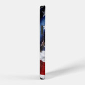 Grunge Amerikaanse vlag iPhone Hoesje (Rechterkant)