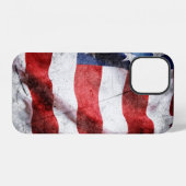 Grunge Amerikaanse vlag iPhone Hoesje (Achterkant horizontaal)