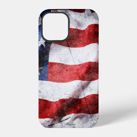 Grunge Amerikaanse vlag iPhone Hoesje (Achterkant)