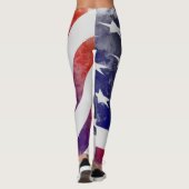 Grunge Amerikaanse vlag Leggings (Achterkant)