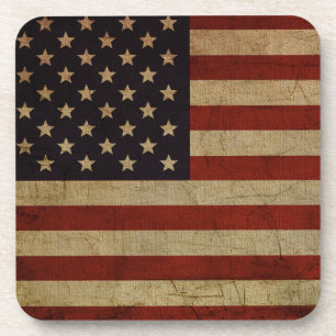  Grunge Amerikaanse vlag Onderzetter