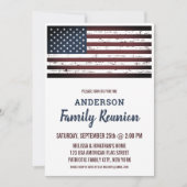 Grunge Amerikaanse Vlag Patriottische Familiereüni Kaart (Voorkant)