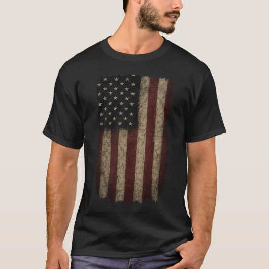 Grunge Amerikaanse vlag T-shirt (Voorkant)
