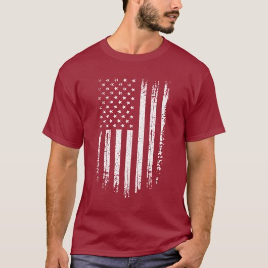 Grunge Amerikaanse Vlag T-shirt (Voorkant)