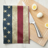 Grunge Amerikaanse vlag Theedoek (Quarter Fold)