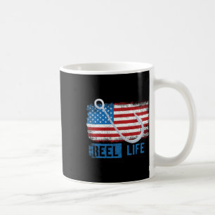 Grunge Amerikaanse Vlag Visser Graphic Koffiemok