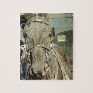 Grunge Amish Buggy Horse Legpuzzel