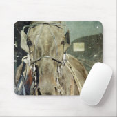 Grunge Amish Buggy Horse Muismat (Met muis)
