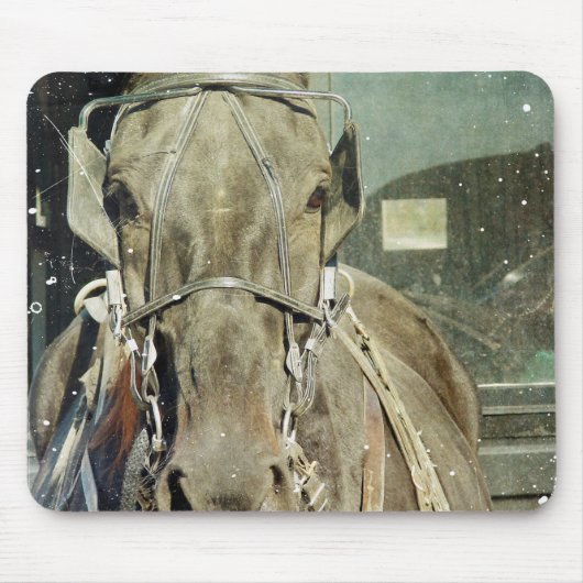 Grunge Amish Buggy Horse Muismat (Voorkant)