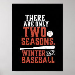 Grunge and Distress Funny Baseball Quote Poster