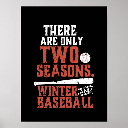 Grunge and Distress Funny Baseball Quote Poster (Voorkant)
