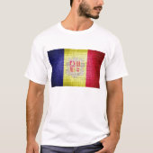 Grunge Andorra Vlag T-shirt (Voorkant)