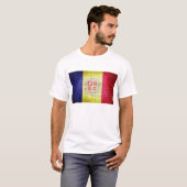 Grunge Andorra Vlag T-shirt (Voorkant volledig)