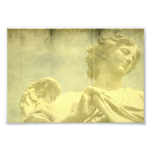 Grunge Angel Foto Afdruk