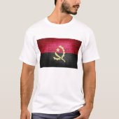 Grunge Angola Vlag T-shirt (Voorkant)