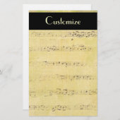  Grunge Antiek Musical Notes Stationery Briefpapier (Voorkant / Achterkant)