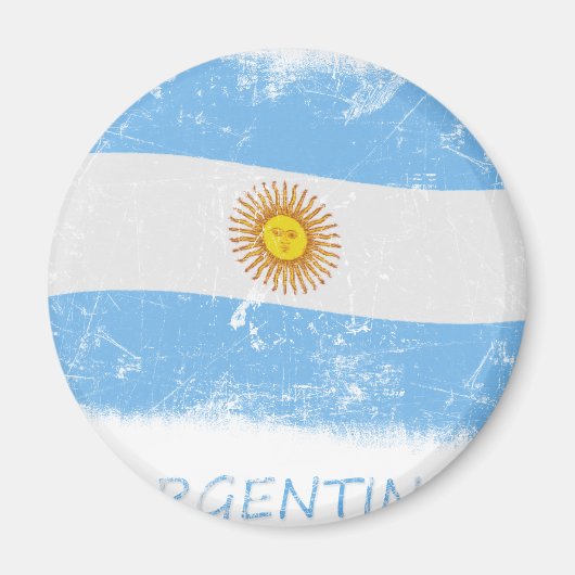 Grunge Argentijnse vlag Magneet (Voorkant)