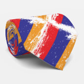 Grunge Armenia Flag Stropdas (Opgerold)
