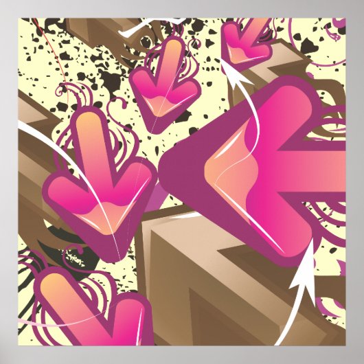 Grunge Arrows Poster (Voorkant)