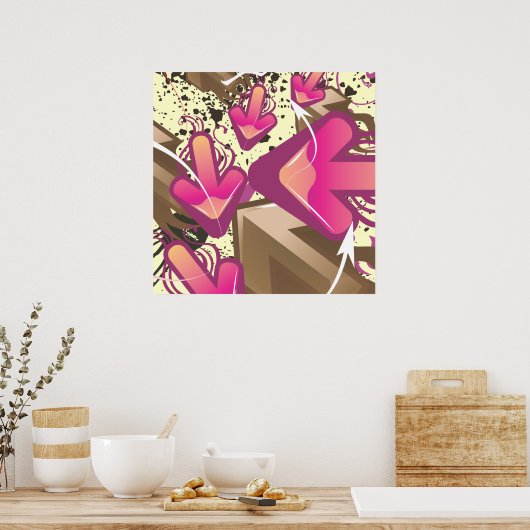 Grunge Arrows Poster (Keuken)